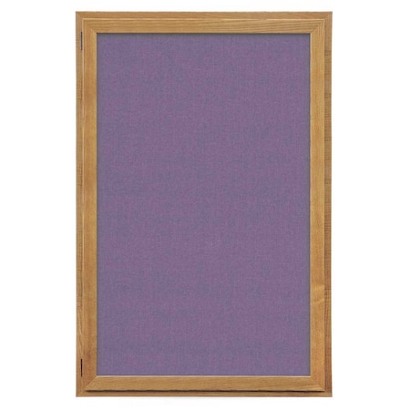 United Visual Products Indoor Enclosed Combo Board, 72"x36", Satin Frame/Black & Amethyst UVCB7236-BLACK-AMETHY